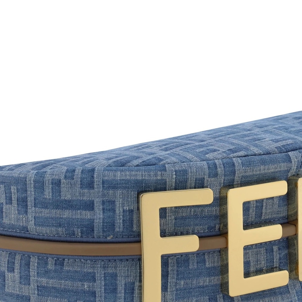 ❌❌SOLD! NWT Fendi Fendigraphy Small Denim Shoulder Bag - Picture 3 of 4